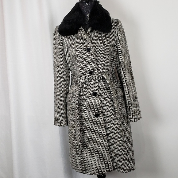 LOFT Jackets & Blazers - Loft Herringbone Pea Coat Long Size 6